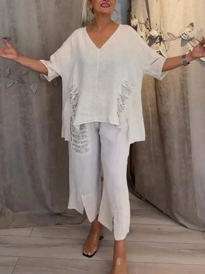 Lucía™ | Conjunto de Verano con Escote en V y Lentejuelas