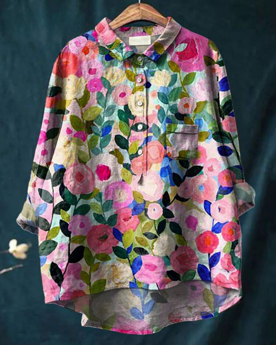 Lila – Blouse met bloemenprint