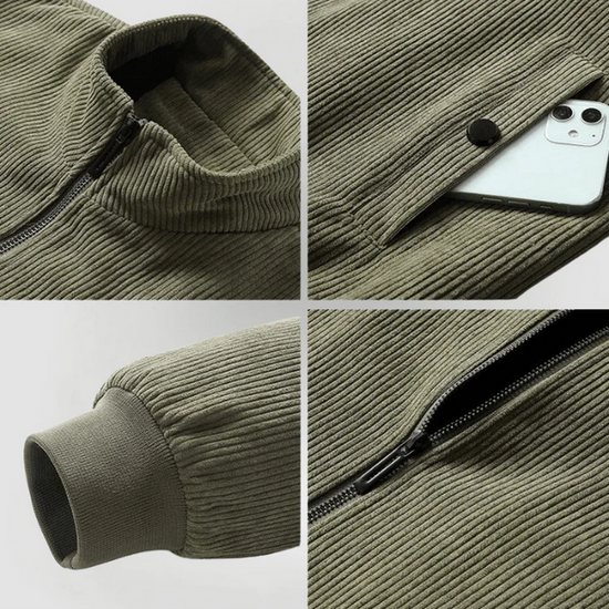 Velvex™ - Ribbet fløjlsjakke med fleece-foring