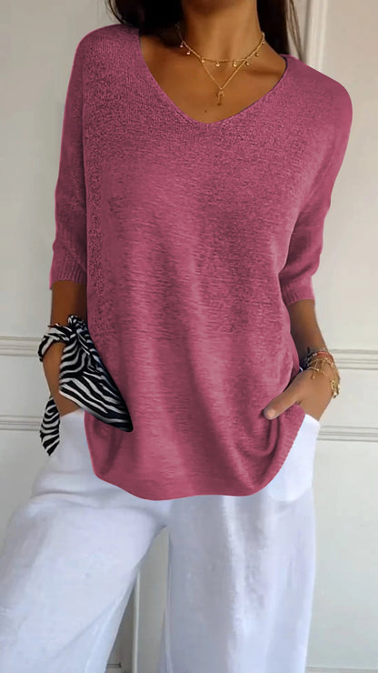 Anna – V-Neck Knit Jumper