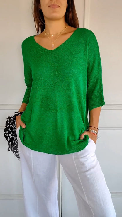 Anna – V-Neck Knit Jumper