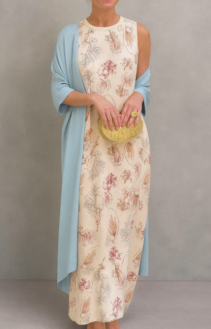 LETICIA | Vestido Satinado con Estola Elegante ✨